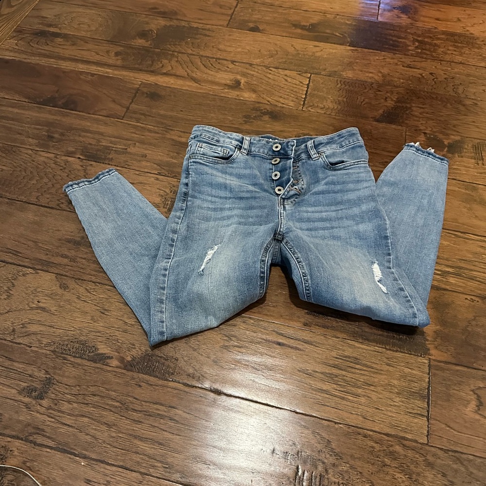 Jeaniologie Mid Rise Cropped Skinny